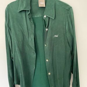 KITH GREEN BUTTON DOWN